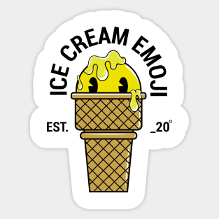 Ice cream emoji T-shirt Sticker